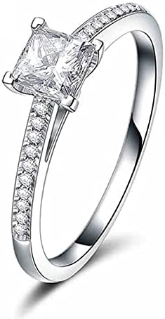 Yistu Mulheres tocam jóias noivado feminino Anel de zircão Diamond Princesa Anéis personalizados Anéis de frutas