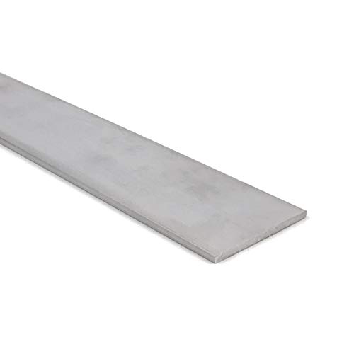 Barra plana de alumínio, 1/8 x 2, 6061 placa de uso geral, comprimento de 12 polegadas, estoque de moinho T6511,