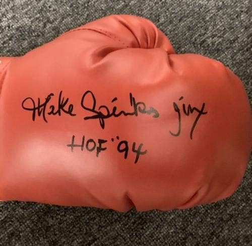 Michael Spinks Luva de boxe assinada Everlast Autograph Jinx Hof 94 Inscript JSA - luvas de boxe