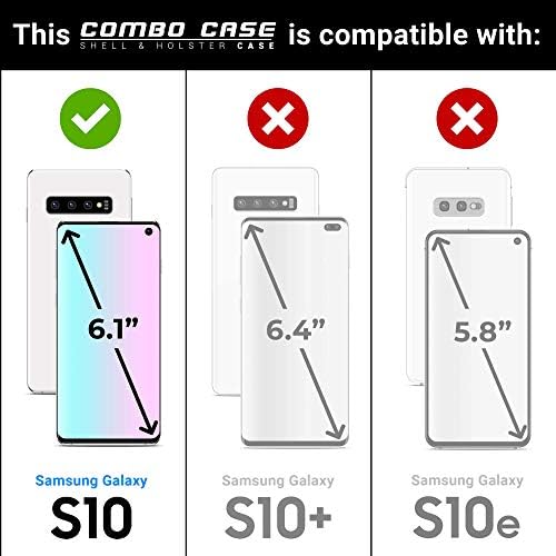 Os coldres do telefone celular Aduro para o protetor de caixa Samsung Galaxy S10 inclui clipe