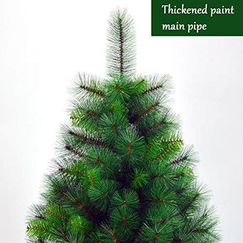 Dulplay Eco-Friendly Christmas Pine Tree, árvores decoradas de PVC em fibra óptica Stand R-Real