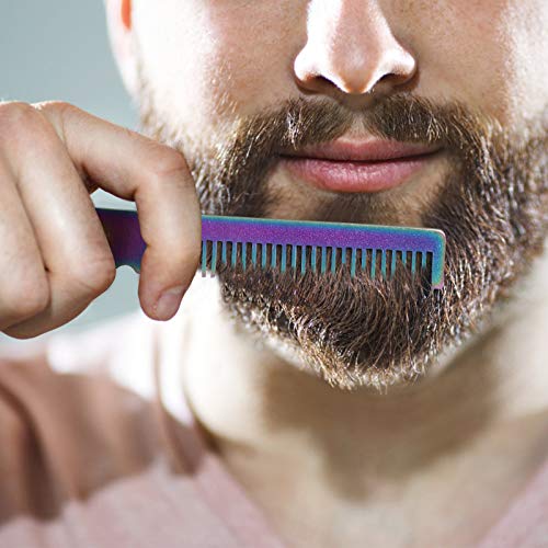 Beaupretty barba pente de cabelo dobrável estilo arco -íris para treinamento para iniciantes pente