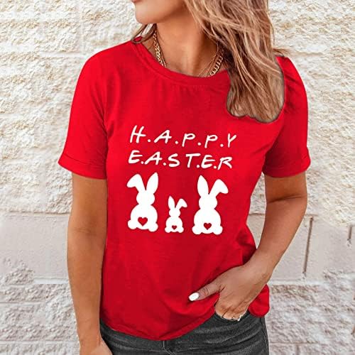 Camisa de Páscoa feliz de plus size para mulheres engraçadas coelhas de coelho