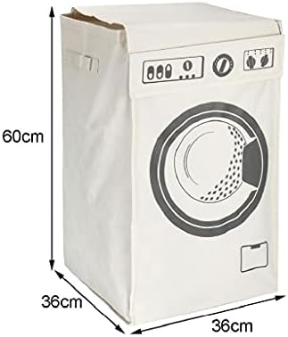 WPYYI Máquina de lavar padrão de roupa cesto de roupa dobrável cestas de armazenamento de roupas sujas Caixa infantil Organizador de brinquedos balde