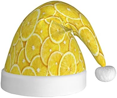 Resumo Fatias de limão Chapéu de Natal, Hat de Papai Noelas de Papai Noel para homens, ROVA HATCHRISTAS ANO ANO