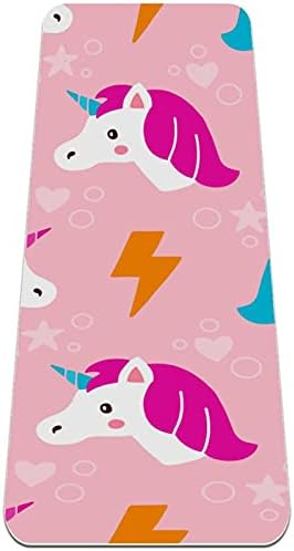 Yoga Mat Pink Unicorn Eco Friendly On Slip Fitness Exerche Tapete para Pilates e exercícios de piso
