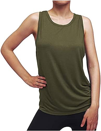 Girls Crewneck Cotton Track Yoga Jogger Cut Out Cami Tank Blouse Blouse Vshirt para Womens Summer