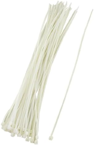Uxcell Auto -bloqueio de nylon prende a gravata do cabo, 15 cm de comprimento, 100 pcs, branco