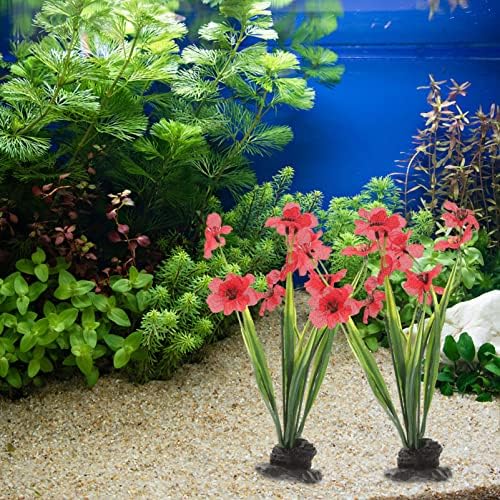IPETBOOM BETTA Tanque de peixes 2pcs Aquário Flor Plant Tank Flores artificiais Falsas Plantas de Planta