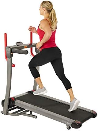 Sunny Health & Fitness dobring Treadmill elétrica com inclinação automática, monitor LCD e pulso,