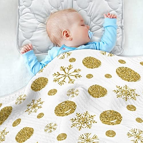 Padrão Ornamentos dourados Cobertores de bebê para meninos Super macio de criança quente para crianças para