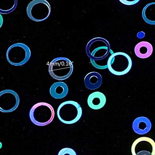 10 cores de forma redonda oca redonda holográfica robusta e epóxi resina festival laser robusto- lantejoulas