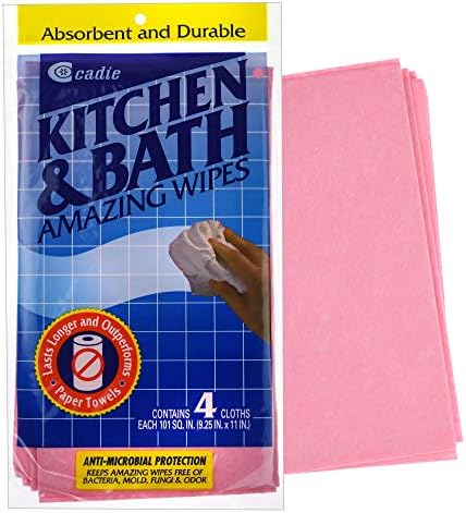 Cadie Kitchen and Bath Amazing Wipes - pano absorvente e reutilizável para lavar, secagem, limpar no banheiro ou
