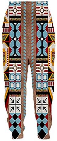 Honeystore unisisex nativo americano capuz joggers calças de moletom estabelecer um traje impresso