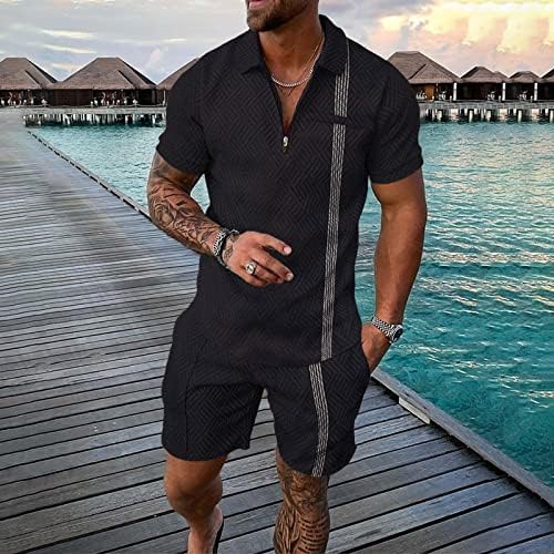 BMISEGM Summer Men mede para homens de manga curta camisa casual e shorts conjuntos de roupas de verão