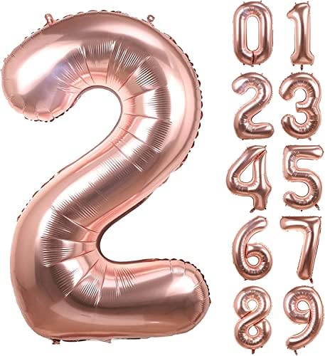 40 polegadas de ouro rosa balão jumbo dígito mylar foil helium balões para festa de aniversário celebração decoração