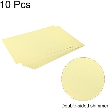 Meccanixity shimmer cartactock Paper 10 folhas, 8x11,5 polegadas 92 lb/250gsm Double -sidela