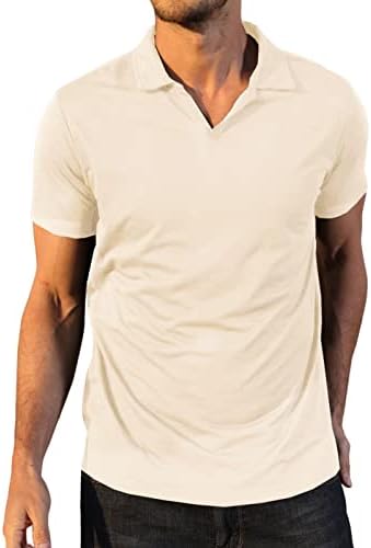 CTU Moda masculina Muscular Athletic Camisas pólo V Camisetas de golfe pesco