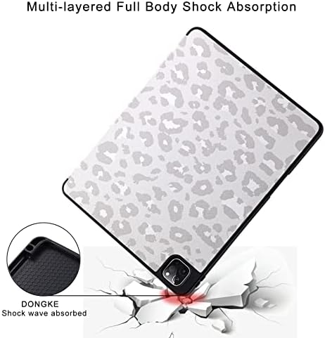 Tampa de proteção de leopardo cinza para iPad Pro 11 polegadas com bolso do porta -lápis para iPad