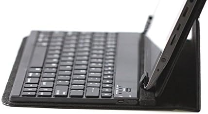 Navitech dobring couro fólio capa e stand com teclado Bluetooth removível compatível com o tablet winnovo pc