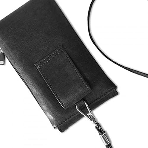 Red e Black Music Notes Smartphone da carteira de telefone pendurado em couro falso preto