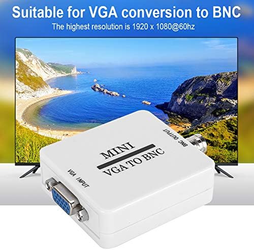 QIILU VGA para BNC VGA para Coax conversor Mini HD VGA para BNC 1920 X 1080 Converter de vídeo USB para