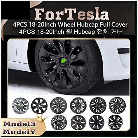 4pcs compatíveis para tesla modelo 3 y Cubcap hubcap original Tampa da roda de reposição de carro 18 polegadas