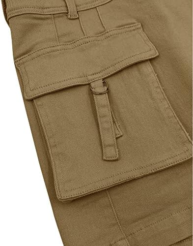 Minthunter Womens Casual Cintura alta shorts de carga com bolsos calças curtas de verão