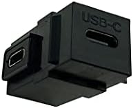 Adaptador USB C Keystone Jack, Dafensoy USB C Upgrade de 90 graus Jack USB 3.1 Tipo-C fêmea para fêmea Insira o