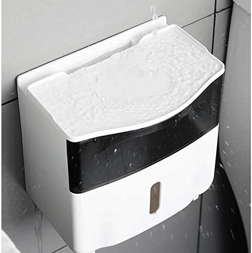 Lycxy Banheiro Caixa de lenço de papel, suporte de papel higiênico duplo-de-camada dupla com banheiro armazenamento