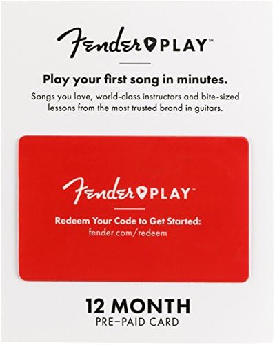 Fender Play Play de cartão-presente pré-pago de assinatura de 12 meses