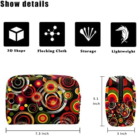 Bolsa de maquiagem Tbouobt Bolsa de bolsa de bolsa cosmética com zíper, abstrato Artistic Modern Color Circle