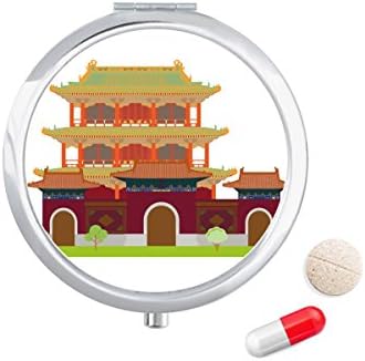 China Arquitetura Landmark Landmark Padrão Tradicional Cague Pocket Medicine Storage Dispensador