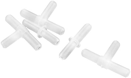 UXCELL 5PCS Connector de válvula de ar de aquário plástico Tubulação embutida Branco 28 x 16 x 5mm
