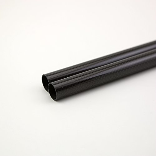 Shina 3k Roll embrulhado no tubo de fibra de carbono de 25 mm 22mm x 25mm x 500 mm brilhante para RC Quad