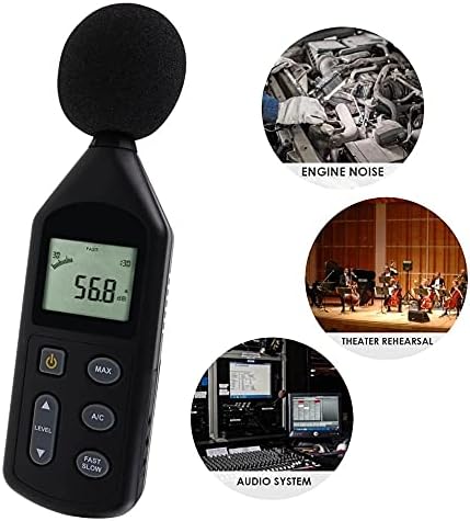 Zyzmh Digital Ruído Medidor de som Testador de som 30 ~ 130DBA A/C Ferramenta de ponderação de frequência