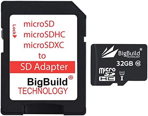 BigBuild Technology 32 GB Ultra Fast 80MB/S MicrosDHC Card para Samsung Galaxy A11, A12, A13, A20S, A23, A33