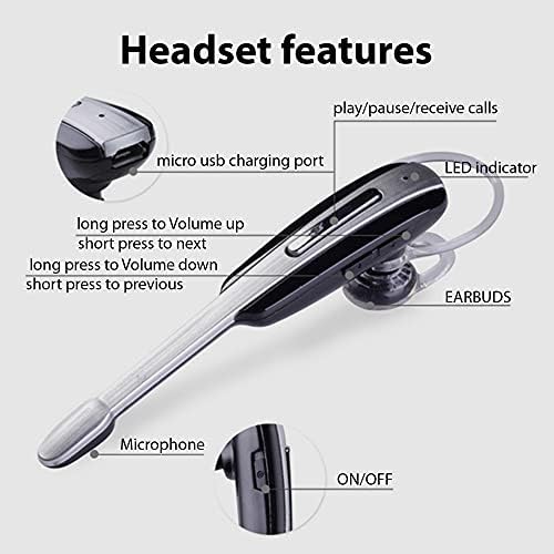 TEK Styz Headset Compatível com Raspberry Pi Zero V1.3 Placa de Desenvolvimento - Câmera pronta em ouvido sem fio Bluetooth Ruído Cancelando o fone de ouvido