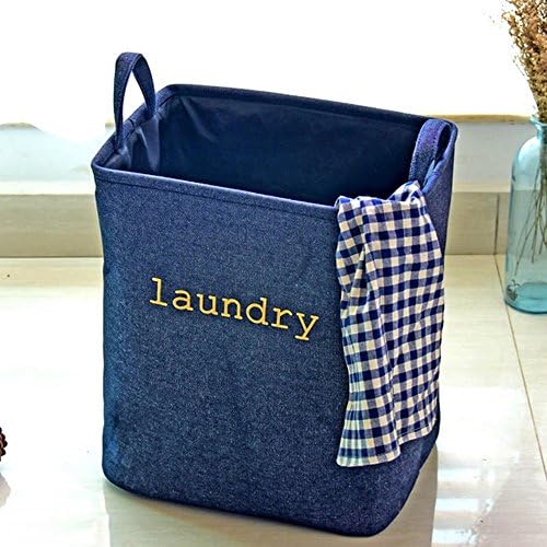 Dreaminn Laundry Horse, cesta de roupas domésticas dobráveis ​​de roupas domésticas com duas alças e revestimento