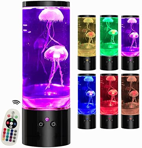 Lâmpada de lava de água -viva Opulares, lâmpadas de lava para adultos crianças, tanque de aquário leve