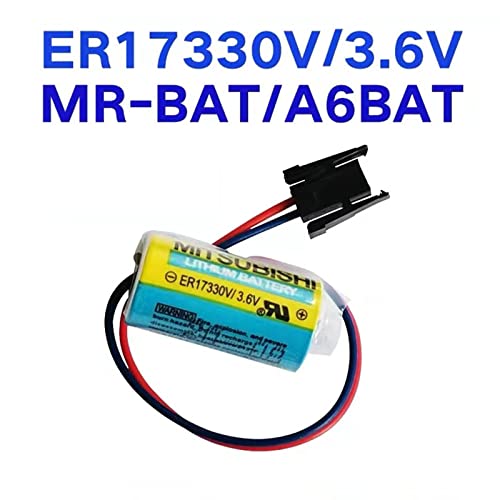 Howing 5 Pack MR-Bat ER17330V/3.6V Bateria de 1700mAh, A6BAT ER17330V 3.6V Plc Lithium Battery para Mitsubishi