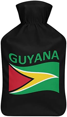Bandeira da garrafa de água quente da Guiana