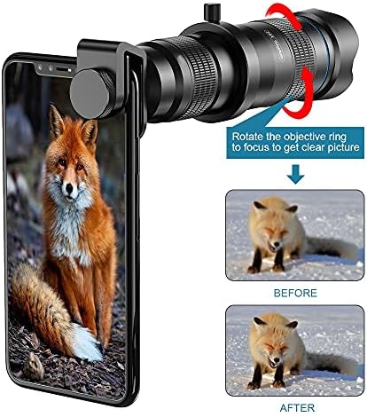 Lente da câmera do telefone óptico Houkai 28x Lens de zoom telefoto monocular com mini tripé selfie
