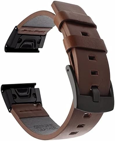 DJDLFA 26 22 22mm Sport Sport Leather Watch Strap Bracelet Rapleling para Garmin Fenix ​​6x 6 6s Pro