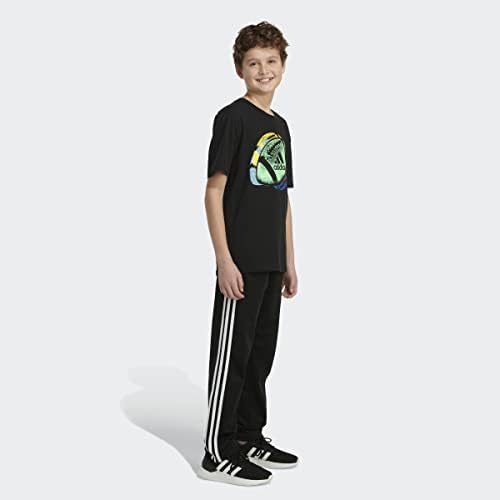 T-shirt de tela esportiva de futebol de algodão curta de meninos adidas Boys