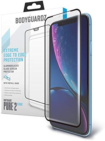 Bodyguardz-Protetor de tela de vidro de 2 borda puro para Apple iPhone XR, Proteção de tela de vidro