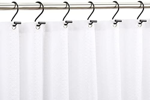 Chictie preto chuveiro cortina anéis, anéis de cortina de chuveiro decorativo para cortinas de chuveiro de banheiro