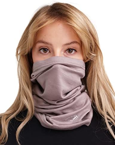 Merino.Tech Merino Wool Ski Neck Gaiter - Máscara facial do pescoço mais quente para homens e mulheres
