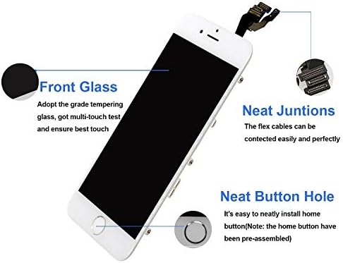 Para iPhone 6 Plus 5,5 Digitalizador LCD Exibir HD Touch Screen Substituição Montagem completa com o fone de