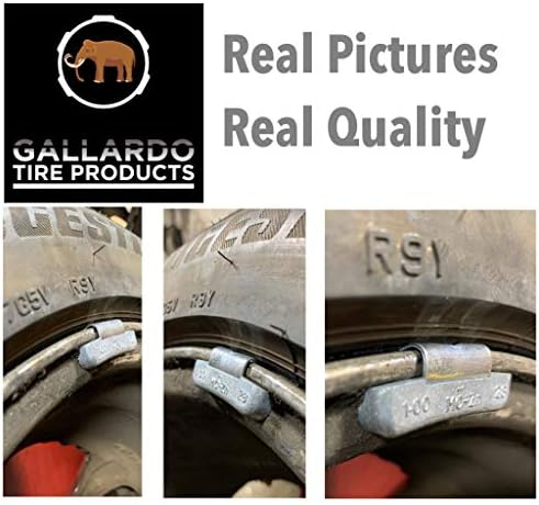 Produtos de pneus Gallardo | 100 pcs | Série MC | Clipe de zinco nos pesos da roda 25 .50 .75 1,0 para